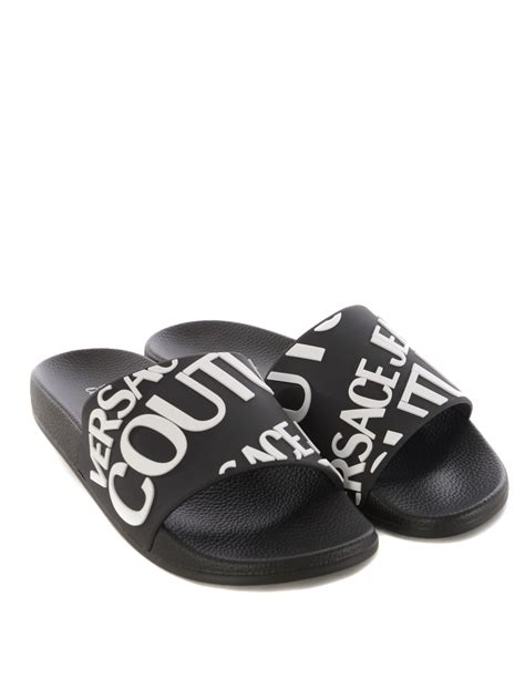 versace jeans slider|Versace flip flops men's.